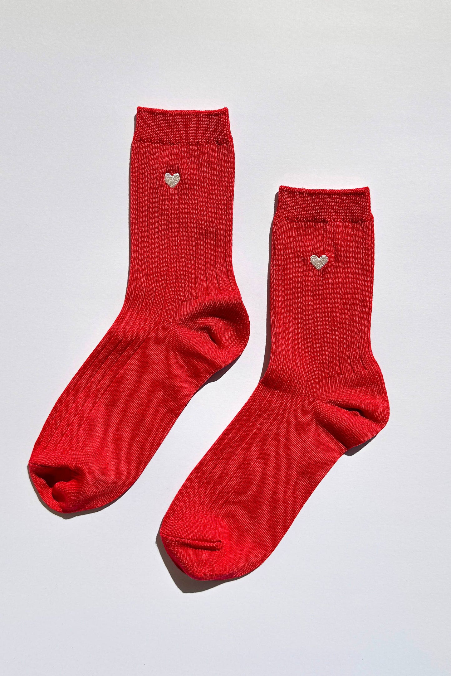 Embroidered Her Socks - Mercerized Combed Cotton Rib