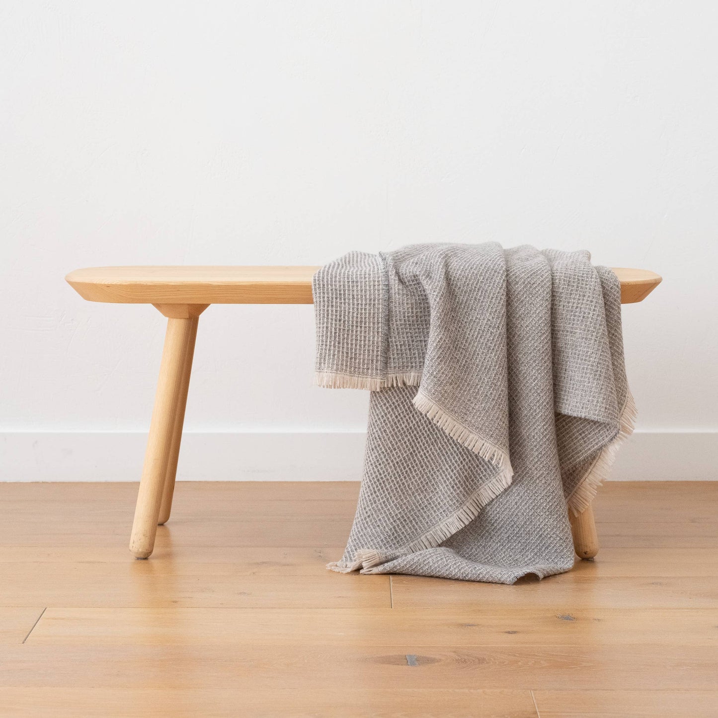 Merino Wool Throw - Grey Lily