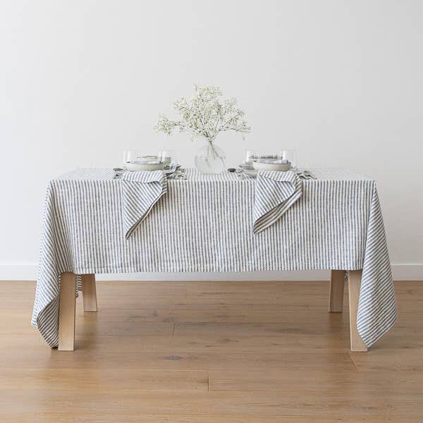 Linen Tablecloth - Indigo Brittany