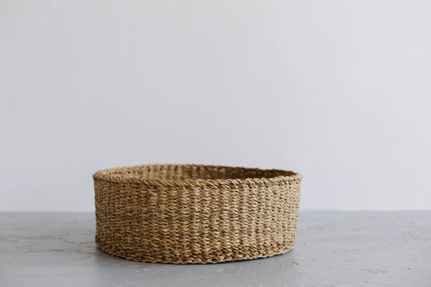 Round Woven Bowl, harvest