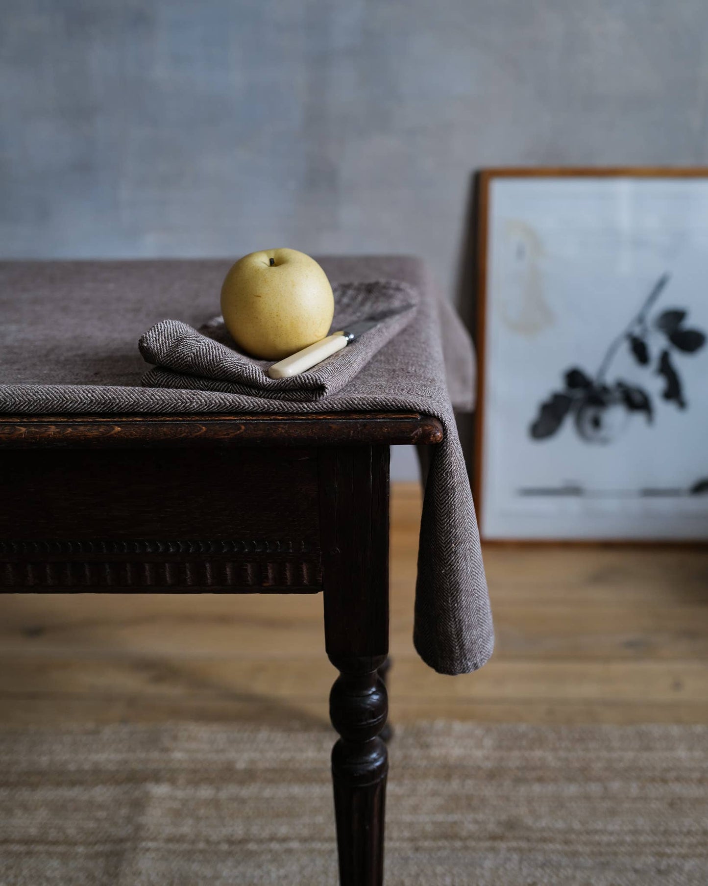 Linen Napkin Choco Chevron